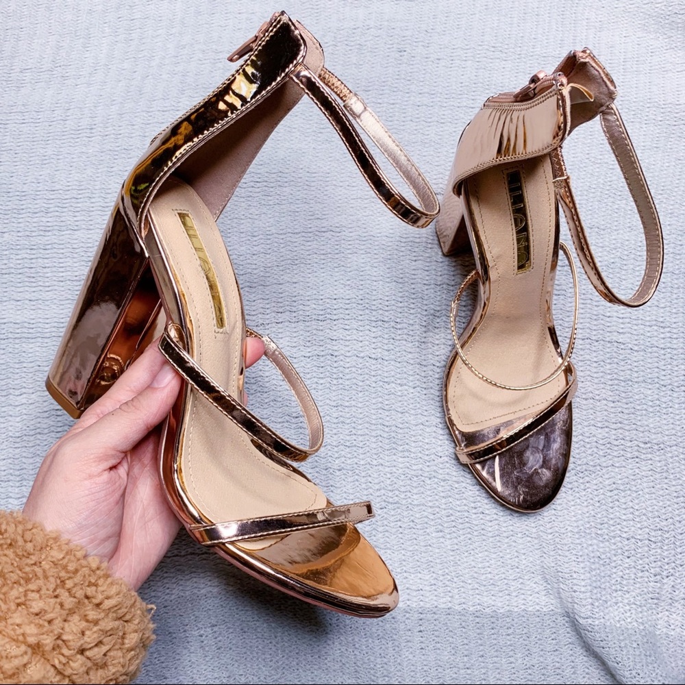 Liliana Metallic Chunky Heels
